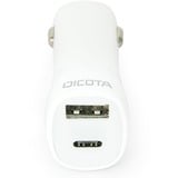 DICOTA D31469 chargeur d'appareils mobiles Blanc Auto Blanc, Auto, Allume-cigare, Blanc