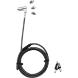 DICOTA D31699 câble antivol Noir 2 m, Serrure Anthracite, 2 m, Plastique, Acier, Noir