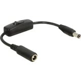 DeLOCK Câble adaptateur DC 5,5 x 2,5 mm mâle > DC 5,5 x 2,5 mm femelle Noir