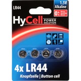 HyCell 1516-0024 pile domestique Batterie à usage unique LR44 Alcaline Batterie à usage unique, LR44, Alcaline, 1,5 V, 4 pièce(s), Argent