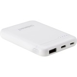 Intenso 7313522 banque d'alimentation électrique Lithium Polymère (LiPo) 5000 mAh Blanc, Powerbank Blanc, 5000 mAh, Lithium Polymère (LiPo), Blanc