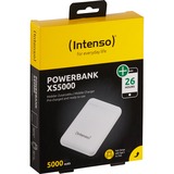 Intenso 7313522 banque d'alimentation électrique Lithium Polymère (LiPo) 5000 mAh Blanc, Powerbank Blanc, 5000 mAh, Lithium Polymère (LiPo), Blanc