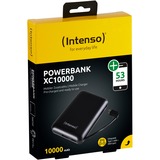 Intenso 7314530 banque d'alimentation électrique Lithium Polymère (LiPo) 10000 mAh Noir, Powerbank Noir, 10000 mAh, Lithium Polymère (LiPo), Noir
