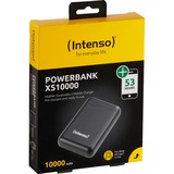 Intenso XS10000 Lithium Polymère (LiPo) 10000 mAh Noir, Powerbank Noir, 10000 mAh, Lithium Polymère (LiPo), Noir