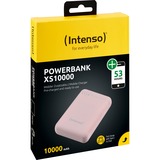 Intenso XS10000 Lithium Polymère (LiPo) 10000 mAh Rose, Powerbank Rose, 10000 mAh, Lithium Polymère (LiPo), Rose
