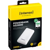 Intenso XS20000 Powerbank Zusatzakku LiPo 20000 mAh 7313552 Lithium Polymère (LiPo) Blanc, Batterie portable Blanc, 20000 mAh, Lithium Polymère (LiPo), 3,7 V, Blanc