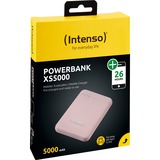 Intenso XS5000 Lithium Polymère (LiPo) 5000 mAh Rose, Batterie portable Rose, 5000 mAh, Lithium Polymère (LiPo), Rose