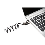 Kensington Câble de sécurité à clé NanoSaver® portable, Verrou antivol Noir/Argent, 2,3 m, Kensington, Clé, Acier au carbone, Noir, Argent
