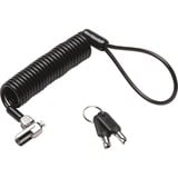 Kensington Câble de sécurité à clé NanoSaver portable, Verrou antivol Noir/Argent, 2,3 m, Kensington, Clé, Acier au carbone, Noir, Argent