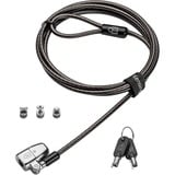 Kensington Câble de sécurité universel ClickSafe 2.0 à clé, Verrou antivol Noir, 1,8 m, Kensington, Clé, Acier au carbone, Noir