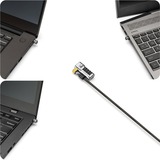 Kensington Câble de sécurité universel ClickSafe® à combinaison, Verrou antivol Noir, 1,8 m, Kensington, Verrouillage à combinaison, Acier au carbone, Noir, Métallique