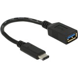 DeLOCK 0.15m USB 3.1 câble USB 0,15 m USB 3.2 Gen 2 (3.1 Gen 2) USB C USB A Noir, Adaptateur Noir, 0,15 m, USB C, USB A, USB 3.2 Gen 2 (3.1 Gen 2), Mâle/Femelle, Noir