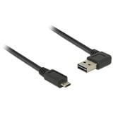 DeLOCK 0.5m, USB2.0-A/USB2.0 Micro-B câble USB 0,5 m USB A Micro-USB B Noir Noir, USB2.0-A/USB2.0 Micro-B, 0,5 m, USB A, Micro-USB B, USB 2.0, Mâle/Mâle, Noir