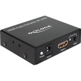 DeLOCK 62692 extension audio/video Récepteur AV Noir, Adaptateur Noir, 3840 x 2160 pixels, Récepteur AV, Noir, HDCP