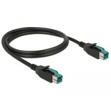 DeLOCK 85492 câble électrique Noir 1 m PoweredUSB Noir, 1 m, PoweredUSB, PoweredUSB