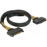 DeLOCK 85738 câble Serial Attached SCSI (SAS) 0,5 m 4 Gbit/s Noir, Câble d'extension Noir, 0,5 m, SFF-8639, SFF-8639, Droit, Droit, Mâle/Femelle