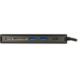 DeLOCK 87721 hub & concentrateur USB 3.2 Gen 1 (3.1 Gen 1) Type-A Noir, Station d'accueil Anthracite, USB 3.2 Gen 1 (3.1 Gen 1) Type-A, HDMI, USB 3.2 Gen 1 (3.1 Gen 1) Type-A, USB 3.2 Gen 1 (3.1 Gen 1) Type-C, MMC, SD, SDHC, SDXC, Noir, 0,15 m, USB