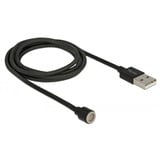 DeLOCK Câble de données et de charge USB magnétique Noir, 1,1 mètre
