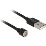 DeLOCK Câble de données et de charge USB magnétique Noir, 1,1 mètre