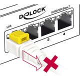 DeLOCK Câble de raccordement RJ-45 Secure Cat.6a Blanc, 85331, 1 mètre