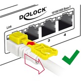 DeLOCK Câble de raccordement RJ-45 Secure Cat.6a Blanc, 85331, 1 mètre