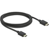 DeLOCK Coax High Speed HDMI, Câble Noir, 2 mètres, 8K 60Hz, 48 Gbps