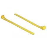 DeLOCK Colliers de serrage réutilisables résistants à la chaleur, Serre-câble Jaune, 150 x 7,5 mm, 100 pièces