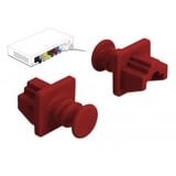 DeLOCK Couvercle anti-poussière pour le port RJ-45, Capuchon protecteur Rouge foncé, 10 pièces