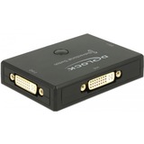 DeLOCK DVI Commutateurs vidéo, Switch DVI Noir, DVI, Noir, Plastique, 3840 x 2160 pixels, 820 mm, 620 mm