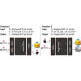 DeLOCK DisplayPort 2 - 1 Commutateur bidirectionnel 8K 30 Hz, Switch de DisplayPort Noir, 7680 x 4320 pixels, 7680 x 4320 pixels, 30 Hz, 7680 x 4320 pixels, Noir, Métal