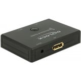 DeLOCK DisplayPort 2 - 1 Switch bi-directionnel 4K 60 Hz, Switch de DisplayPort Noir