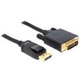 DeLOCK DisplayPort > DVI 24+1, Câble Noir, 3 mètres