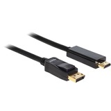 DeLOCK DisplayPort > HDMI, Adaptateur Noir, 2 mètres