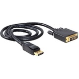 DeLOCK Displayport > DVI 24+1 m/m 1m DVI-D, Adaptateur Noir, 1 m, Displayport, DVI-D, Mâle/Mâle