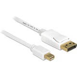 DeLOCK Fiche Cinch (RCA), Adaptateur Blanc, 2 mètres