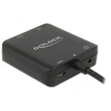 DeLOCK HDMI Audio Extractor compact, Adaptateur Noir, 0,3 mètres, 4K 60Hz