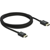 DeLOCK HDMI, Câble Noir, 2 mètres, 8K 60Hz, 48 Gbps