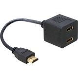 DeLOCK HDMI > 2x HDMI, Repartiteur HDMI 0,2 mètres