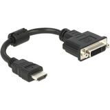 DeLOCK HDMI (male) > DVI 24+5 (female), Adaptateur Noir, 0,2 mètres