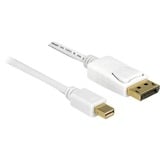 DeLOCK Mini DisplayPort > DisplayPort, Adaptateur Blanc, 1 mètre