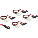 DeLOCK Mini SAS 36 broches > 4x SAS 29 broches, Adaptateur Rouge, 0,5 mètre