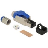 DeLOCK RJ45 Plug field assembly Cat.8, Prise de courant Bleu