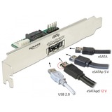 DeLOCK Support d'emplacement 1 x eSATApd 5 V / 12 V, Connecteur d'extension 