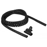 DeLOCK Tuyau spiralé avec outil d'insertion 2,5 m x 15 mm, Tuyau flexible de câble Noir