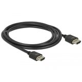 DeLOCK USB4-C Gen2x2 Bi-Directional, Câble Noir, 2 mètres, 8K 60Hz, 40Gbps, PD 240W(48V/5A) EPR
