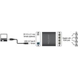 DeLOCK USB 3.0 > 4x Gigabit LAN, Adaptateur Noir, 0,8 mètres