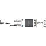 DeLOCK USB 3.0 > 4x Gigabit LAN, Adaptateur Noir, 0,8 mètres