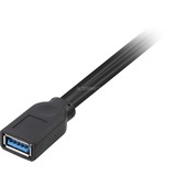 DeLOCK USB-A 3.0 male + USB-A male > USB-A 3.0 female, Câble Noir/Rouge, 0,3 mètres