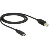 DeLOCK USB-C 2.0 > USB-A, Câble Noir, 1 mètre