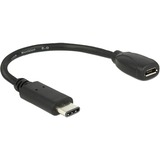 DeLOCK USB-C 2.0 > USB Micro-B, Adaptateur Noir, 0,15 mètres